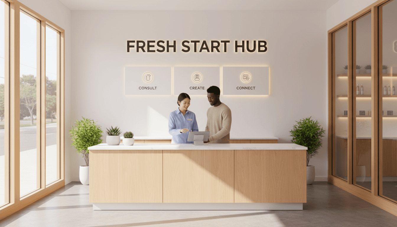 Welcoming Envios Sonoma service counter with staff assisting customer